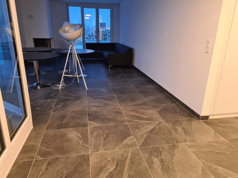 Renovation Zürich — frisch renovierter Wohnraum mit neuem Bodenbelag, Wohnung in Buchs ZH
